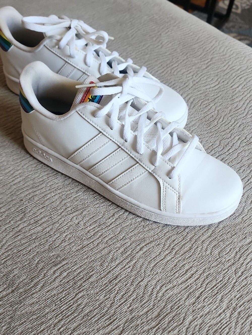 Adidas Grand Court Rainbow Pride White Low-Top Sneakers - Picture 9 of 9